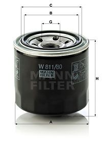 MANN-FILTER Масляный фильтр W 811/80