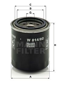 MANN-FILTER Масляный фильтр W 814/80