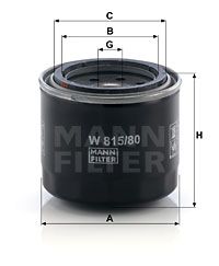 MANN-FILTER Масляный фильтр W 815/80