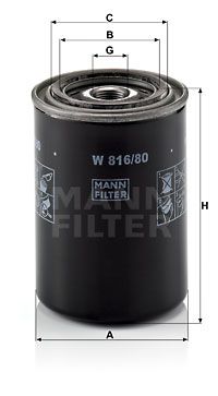 MANN-FILTER Масляный фильтр W 816/80