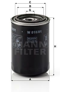 MANN-FILTER Масляный фильтр W 818/81