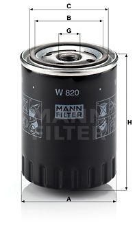 MANN-FILTER Масляный фильтр W 820