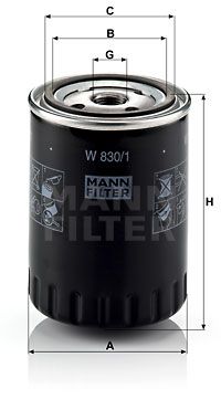 MANN-FILTER Масляный фильтр W 830/1