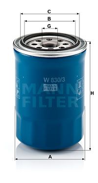 MANN-FILTER Масляный фильтр W 830/3