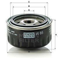 MANN-FILTER Масляный фильтр W 85