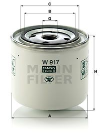 MANN-FILTER Фильтр, система рабочей гидравлики W 917