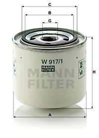 MANN-FILTER Масляный фильтр W 917/1