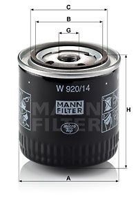 MANN-FILTER Масляный фильтр W 920/14