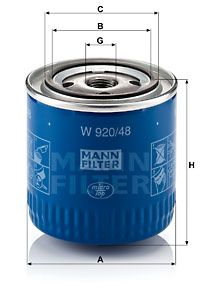 MANN-FILTER Масляный фильтр W 920/48