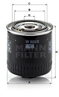 MANN-FILTER Масляный фильтр W 920/8