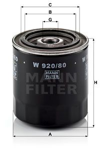 MANN-FILTER Масляный фильтр W 920/80