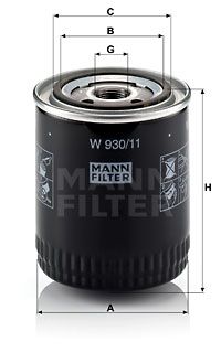 MANN-FILTER Масляный фильтр W 930/11
