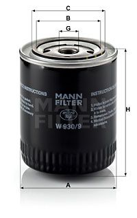 MANN-FILTER Масляный фильтр W 930/9