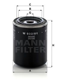 MANN-FILTER Масляный фильтр W 932/81
