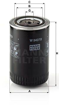 MANN-FILTER Топливный фильтр W 940/19
