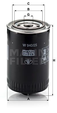 MANN-FILTER Масляный фильтр W 940/25