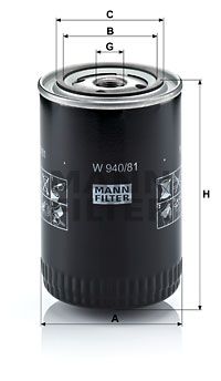 MANN-FILTER Масляный фильтр W 940/81