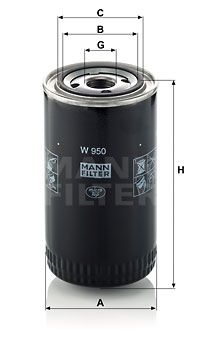 MANN-FILTER Масляный фильтр W 950