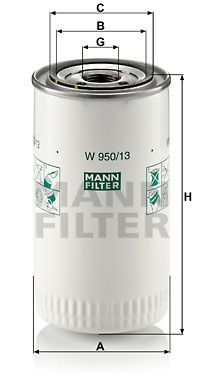 MANN-FILTER Hüdraulikafilter,automaatkäigukast W 950/13