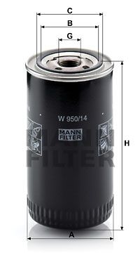 MANN-FILTER Масляный фильтр W 950/14
