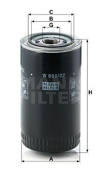 MANN-FILTER Масляный фильтр W 950/22