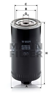 MANN-FILTER Масляный фильтр W 950/4