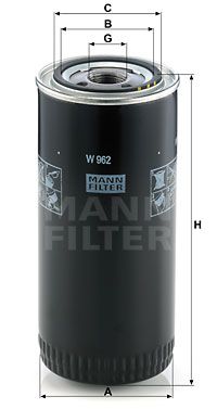 MANN-FILTER Фильтр, система рабочей гидравлики W 962