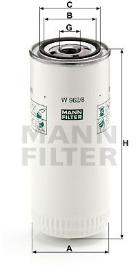 MANN-FILTER Масляный фильтр W 962/8