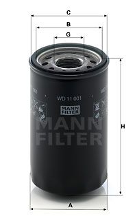 MANN-FILTER Filter,tööhüdraulika WD 11 001