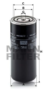 MANN-FILTER Топливный фильтр WDK 962/17