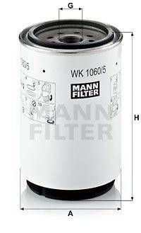 MANN-FILTER Топливный фильтр WK 1060/5 x