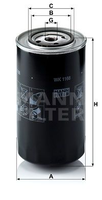 MANN-FILTER Топливный фильтр WK 1168