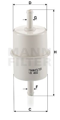 MANN-FILTER Топливный фильтр WK 4002