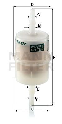MANN-FILTER Kütusefilter WK 42/1