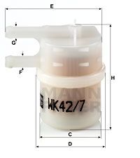 MANN-FILTER Kütusefilter WK 42/7