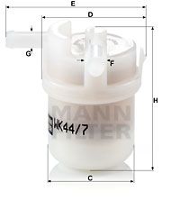 MANN-FILTER Топливный фильтр WK 44/7