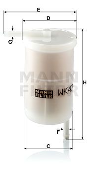 MANN-FILTER Топливный фильтр WK 47