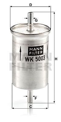 MANN-FILTER Топливный фильтр WK 5003