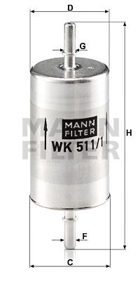 MANN-FILTER Kütusefilter WK 511/1