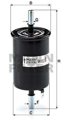 MANN-FILTER Топливный фильтр WK 55/2