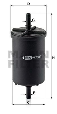 MANN-FILTER Топливный фильтр WK 6002