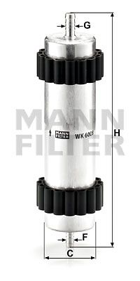 MANN-FILTER Топливный фильтр WK 6008