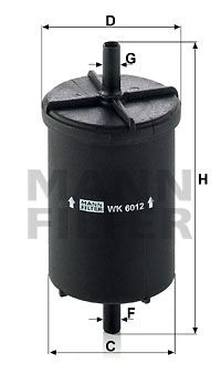 MANN-FILTER Топливный фильтр WK 6012