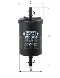 MANN-FILTER Топливный фильтр WK 6031