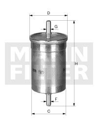 MANN-FILTER Топливный фильтр WK 612
