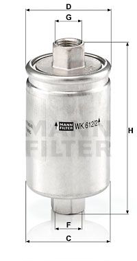 MANN-FILTER Топливный фильтр WK 612/2