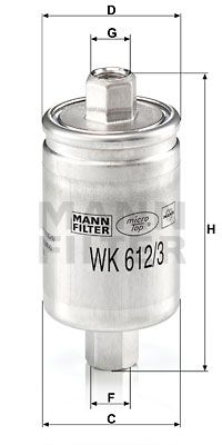 MANN-FILTER Kütusefilter WK 612/3