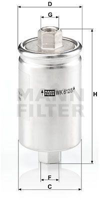 MANN-FILTER Топливный фильтр WK 612/5