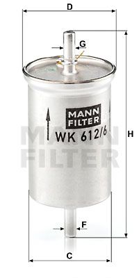 MANN-FILTER Топливный фильтр WK 612/6