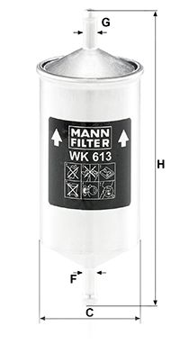 MANN-FILTER Топливный фильтр WK 613